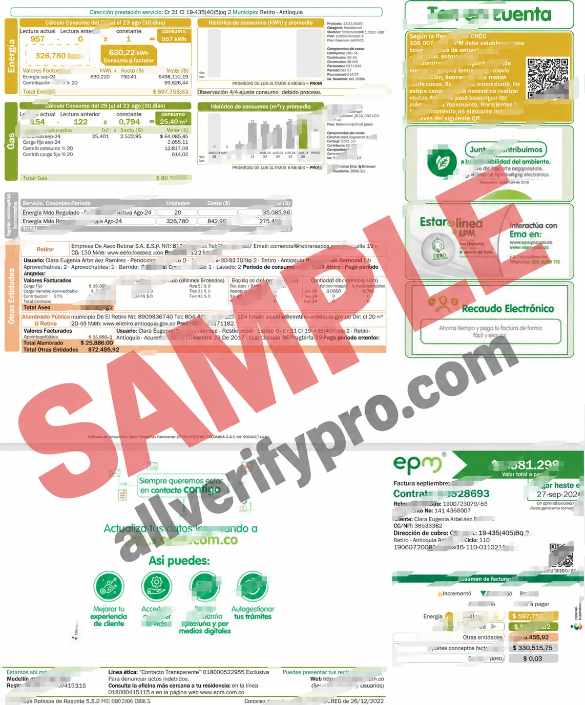 UK Energy and Electricity Billing Template (Word and PDF, 2 pages)